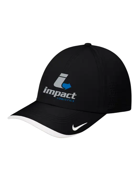 Nike Black/White Dri-FIT Perforated Performance Cap w/Impact Logistics Logo