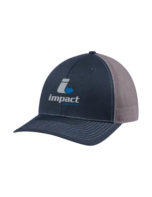 Richardson Adjustable Snapback Original 112 Trucker Cap Navy w/Charcoal Mesh w/Impact Logistics Logo