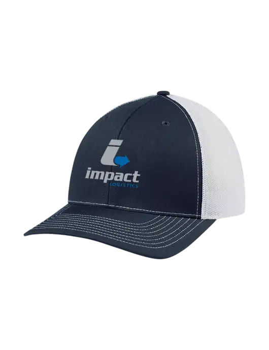 Richardson Adjustable Snapback Original 112 Trucker Cap Navy w/White Mesh w/Impact Logistics Logo