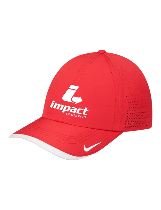 Nike Red/White Dri-FIT Perforated Performance Cap w/Impact Logistics Logo