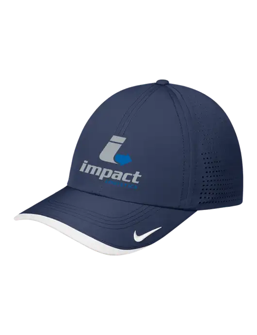 Nike Navy/White Dri-FIT Perforated Performance Cap w/Impact Logistics Logo