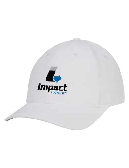 White Nylon Twill Performance Cap w/Impact Logistics Logo