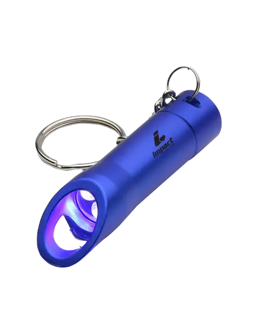 Royal Pocket LED Flashlight with Bottle Opener & Keychain w/Impact Logistics Logo