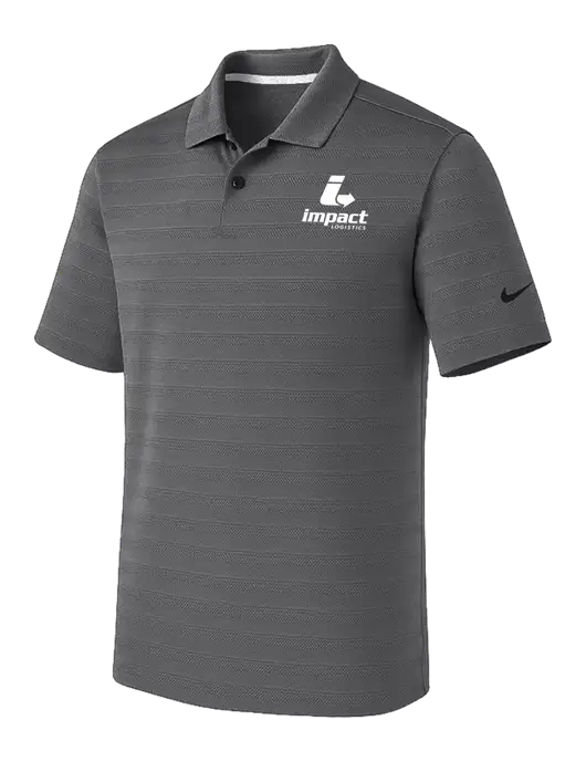 Nike Dark Medium Grey Dri-FIT Vapor Jacquard Polo w/Impact Logistics Logo