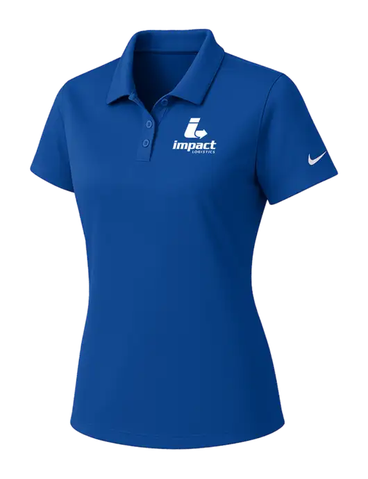 Nike Womens Dark Royal Dry Essential Solid Polo w/Impact Logistics Logo