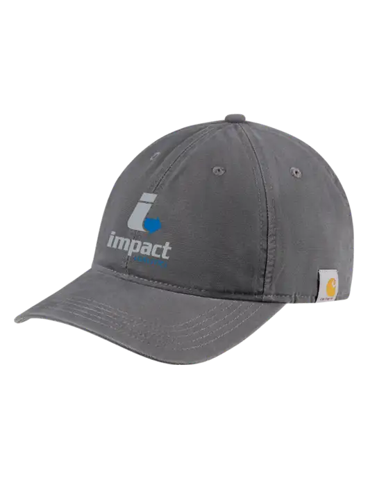 Carhartt Dark Grey Cotton Canvas Cap w/Impact Logistics Logo