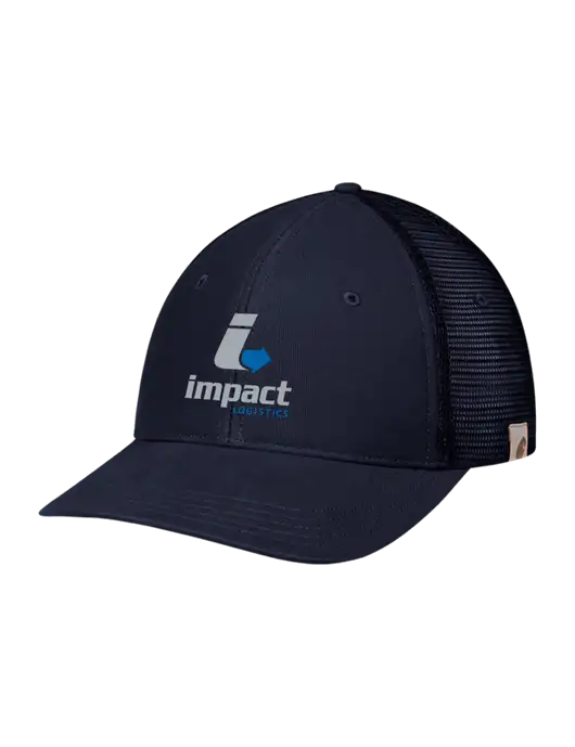 Carhartt Navy Canvas Trucker Cap w/Impact Logistics Logo
