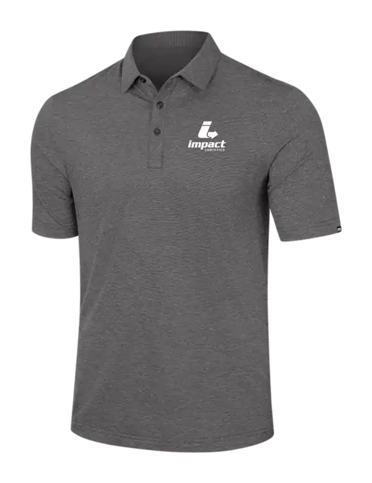 TravisMathew Dark Grey Heather Sunnyvale Polo w/Impact Logistics Logo