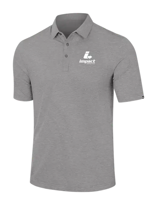 TravisMathew Light Grey Heather Sunnyvale Polo w/Impact Logistics Logo
