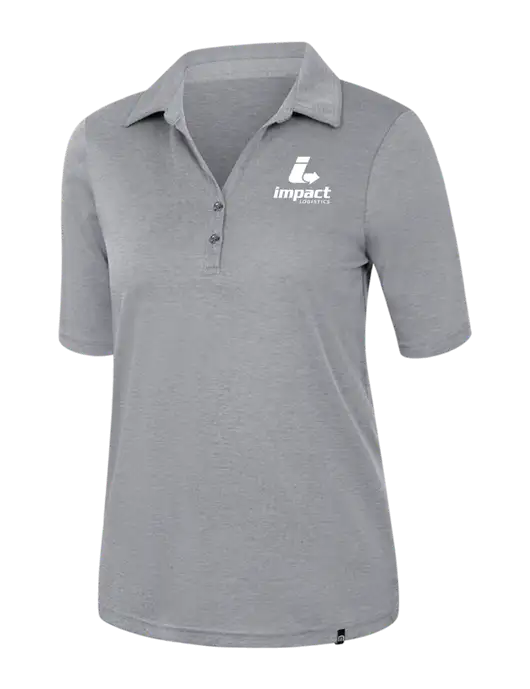 TravisMathew Womens Medium Grey Heather Sunsetters Polo w/Impact Logistics Logo