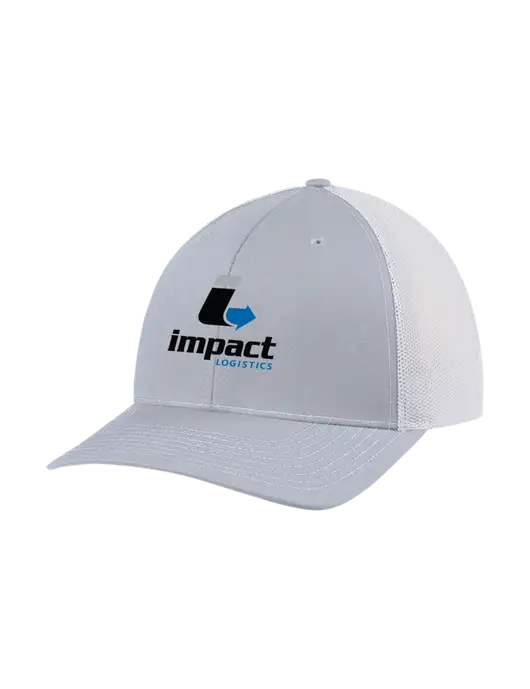 Richardson Adjustable Snapback Original 112 Trucker Cap Light Heather Grey w/White Mesh w/Impact Logistics Logo