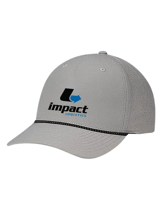Richardson Laser Perf Performance Light Grey/Black-Grey Rope Cap w/Impact Logistics Logo