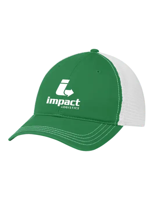 Richardson 111 Garment Washed Trucker Cap Kelly w/White Mesh w/Impact Logistics Logo