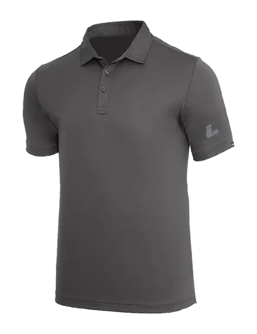 TravisMathew Med Dark Grey Coto Performance Polo w/Impact Logistics Logo