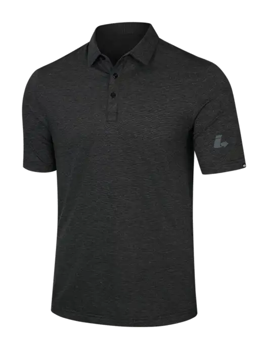 TravisMathew Black Heather Sunnyvale Polo w/Impact Logistics Logo