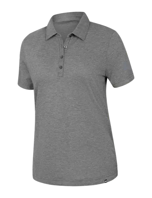 TravisMathew Womens Dark Grey Heather Sunnyvale Polo w/Impact Logistics Logo