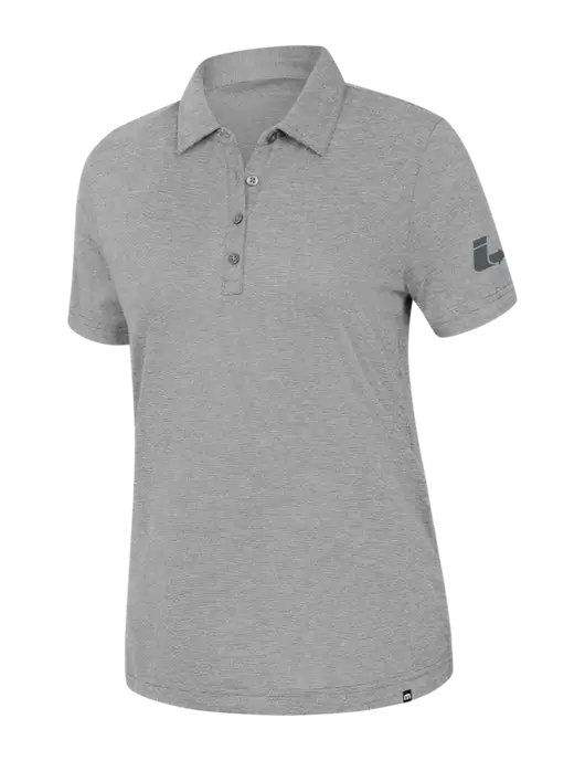 TravisMathew Womens Light Grey Heather Sunnyvale Polo w/Impact Logistics Logo