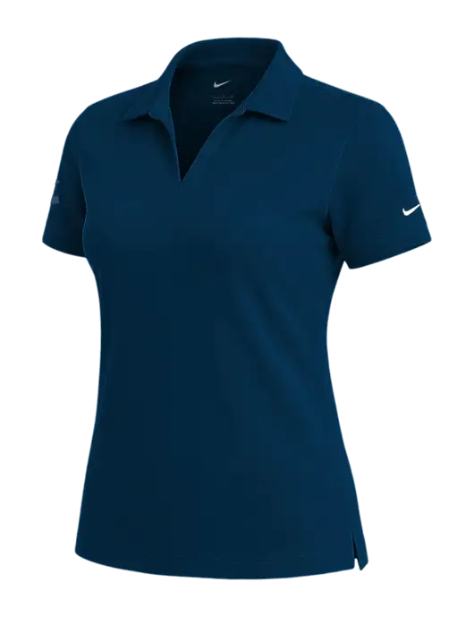 NIKE Navy Womens Dri-Fit Micro Pique Polo w/Impact Logistics Logo